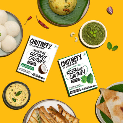 Coconut ,hari chutney 