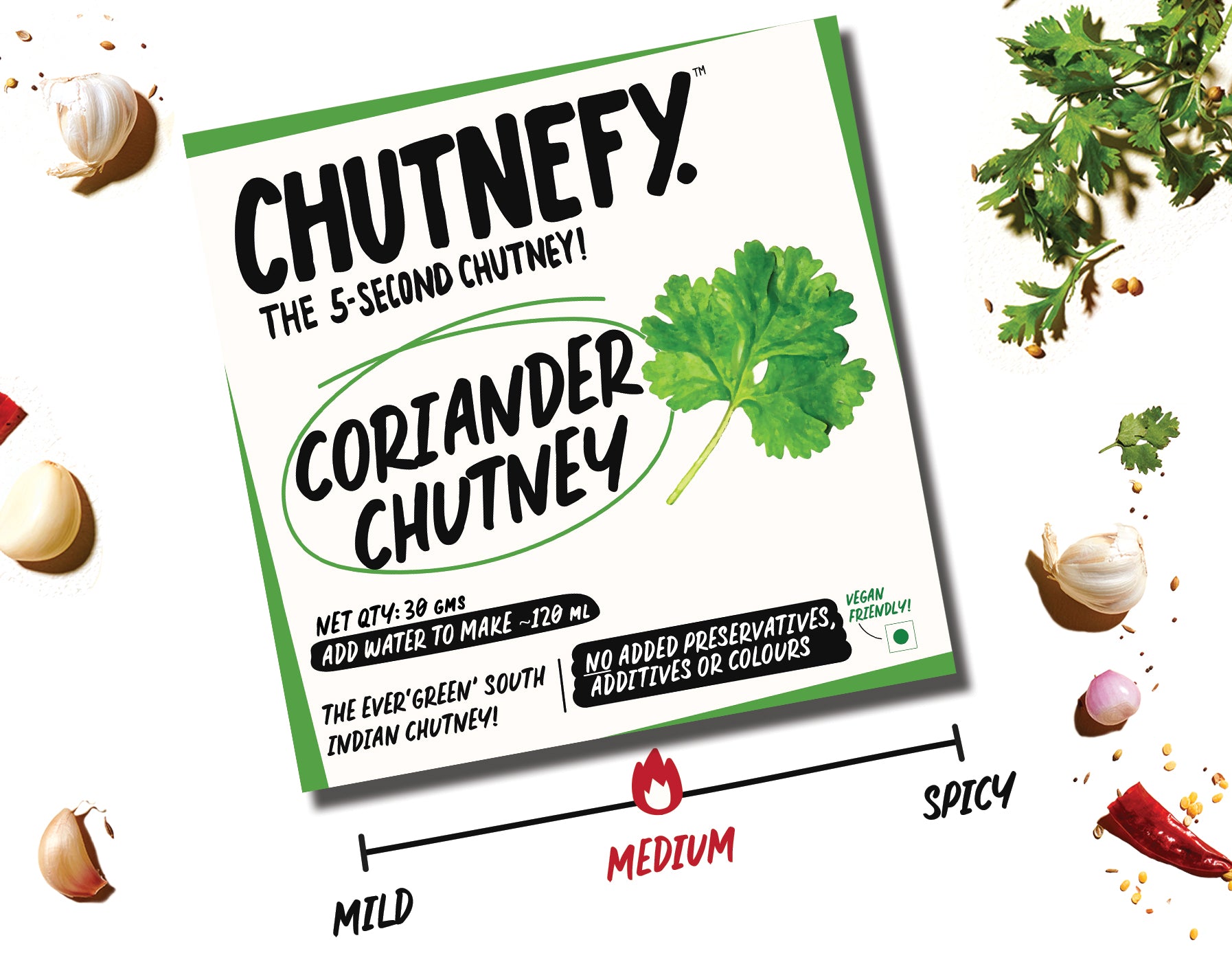 Coriander Chutney | Trial Pack of 2 | South Style | Mild |