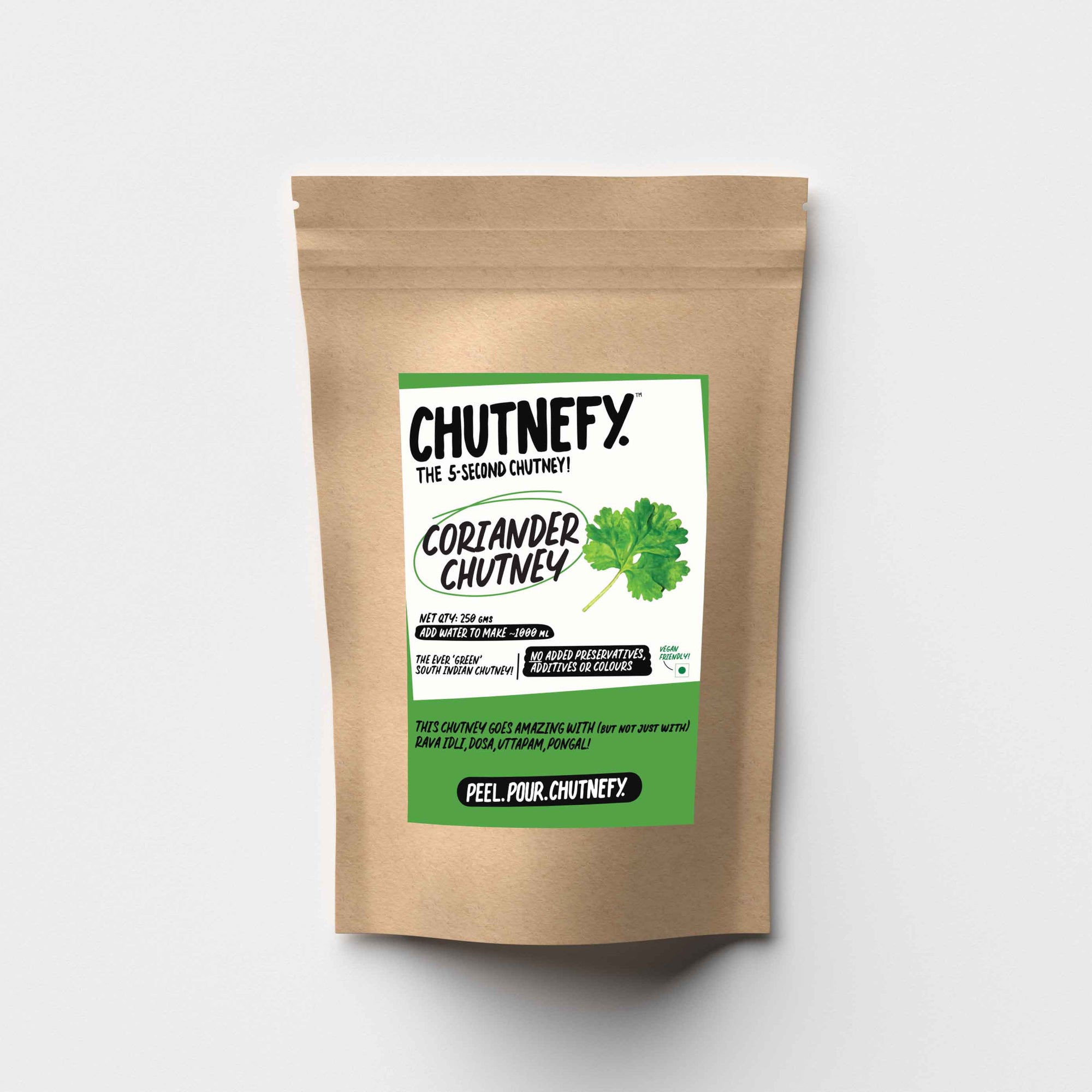 Coriander Chutney | South Style | Mild | 250g (makes 1000 ml chutney)