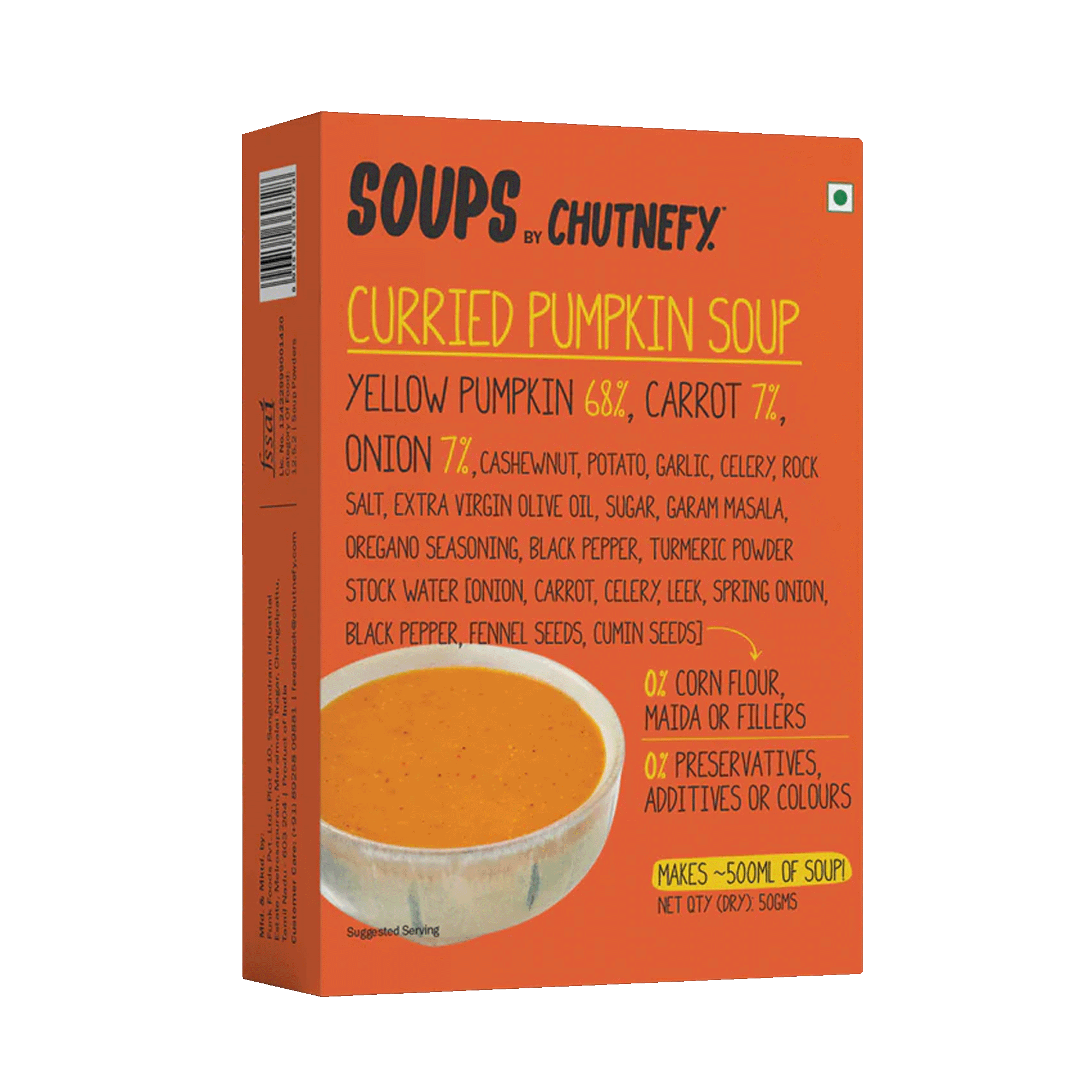 Curried Pumpkin Soup | 10X More Veggies | Serves 4 | Zip-Lock Pack | 35% Off