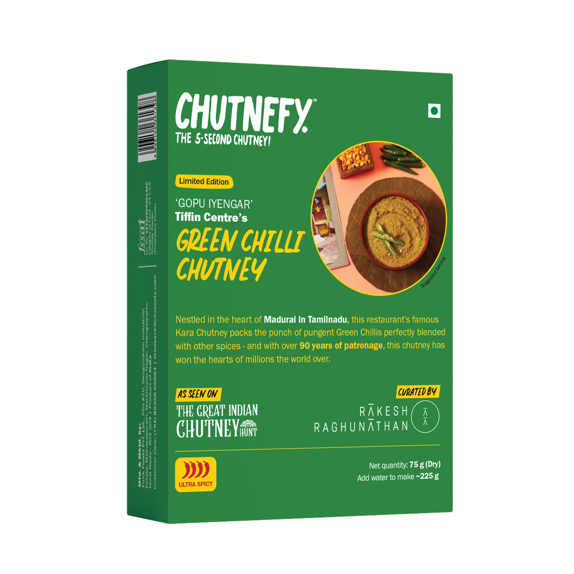 Green Chilli Chutney by Gopu Iyengar | Madurai Special