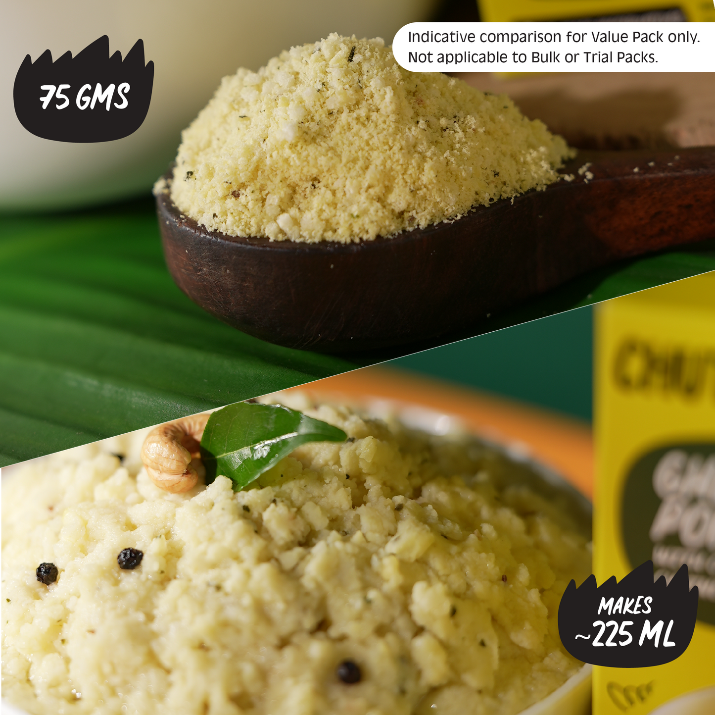 Ghee Pongal [with Coconut Chutney & Sambar]