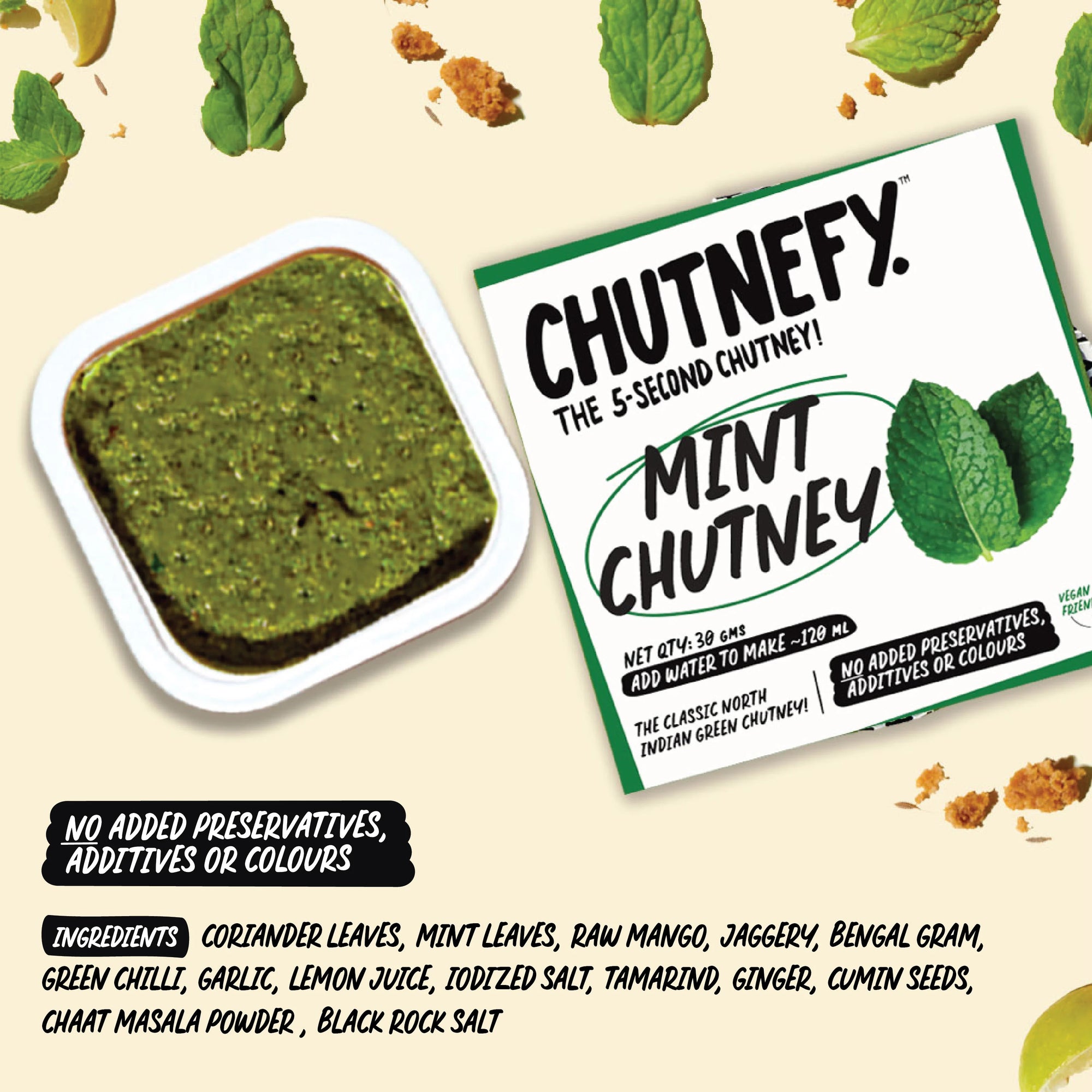 Mint Chutney | North Indian Style | Medium Spicy