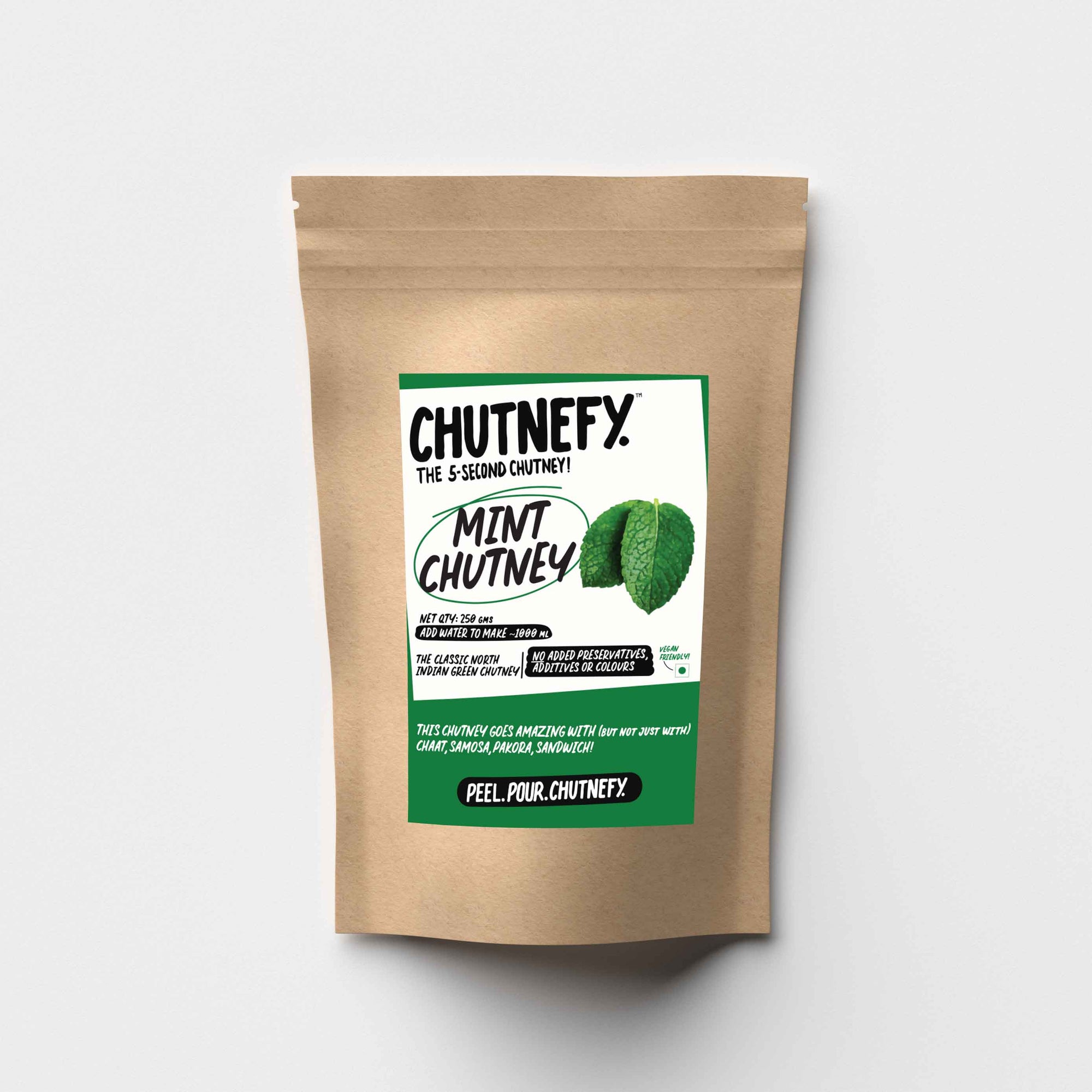 Mint Chutney | North Indian Style | Medium Spicy | 250g  (makes 1000 ml chutney) | 10% Off!