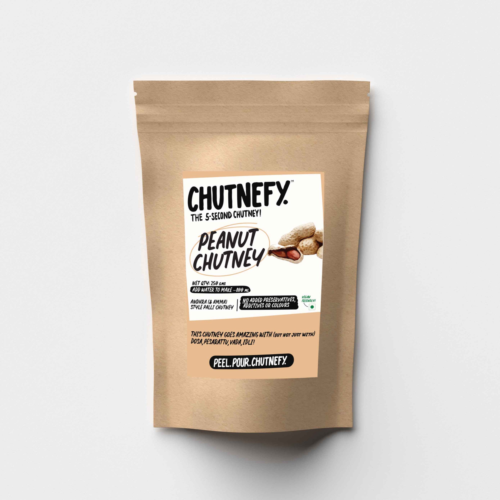 Peanut Chutney | Andhra Style | Spicy | 250g  (makes 800 ml chutney) | 10% Off!