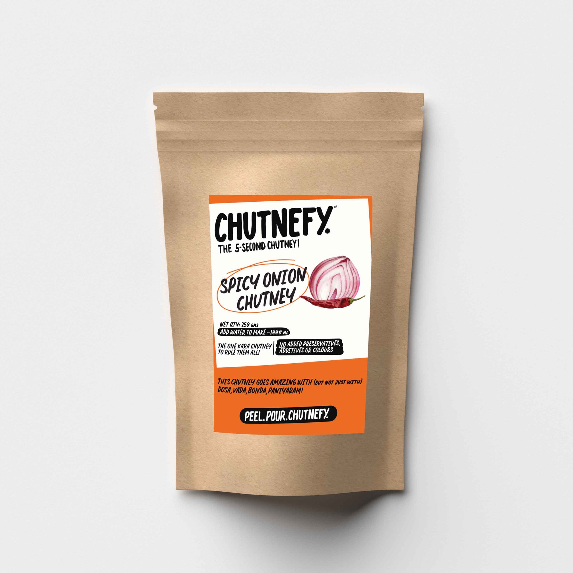 Spicy Onion (Kara) Chutney | Spicy | 250g  (makes 1000 ml chutney) | 10% Off!