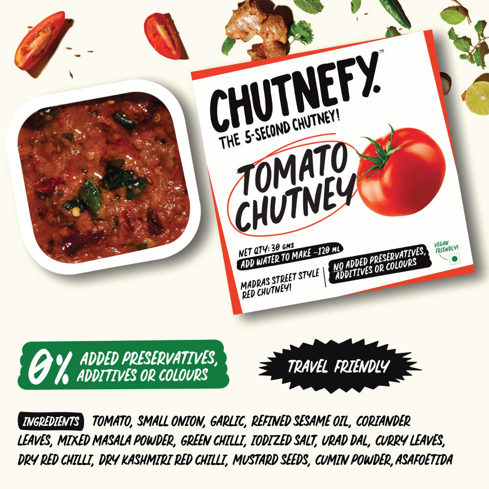 Tomato Chutney | Madras Style | Medium Spicy