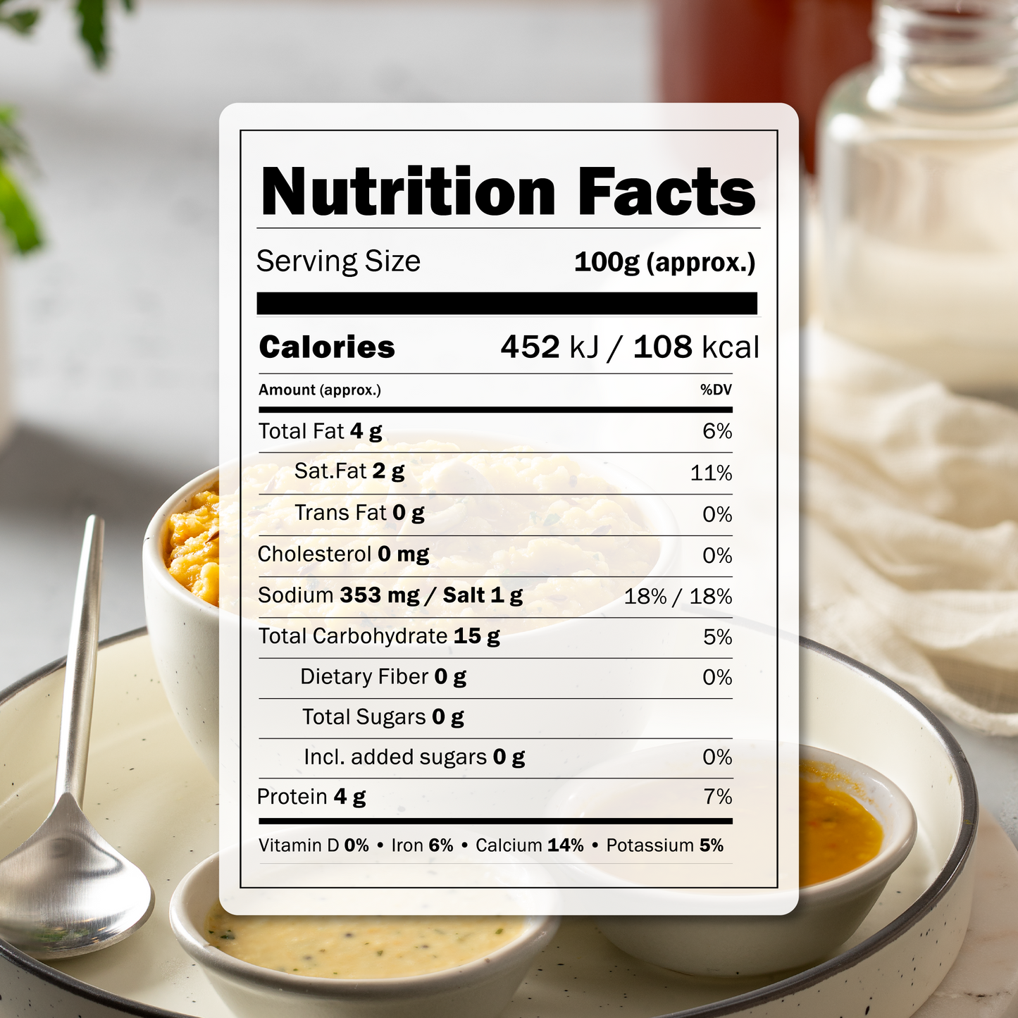 Tomato Pongal [with Coconut Chutney & Sambar]