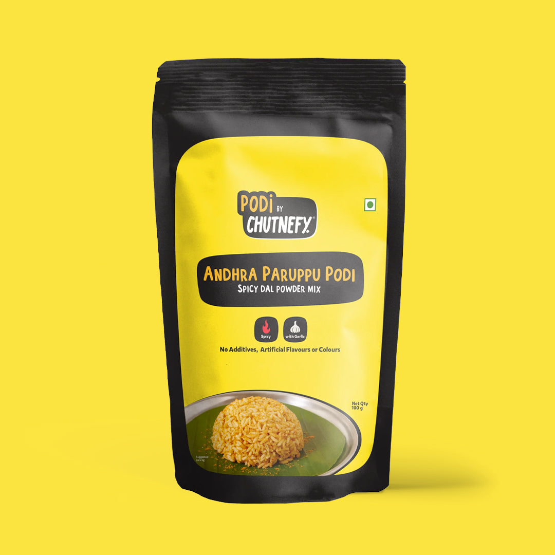 Andhra Paruppu Podi (with Garlic) | Spicy Dal Mix for Rice