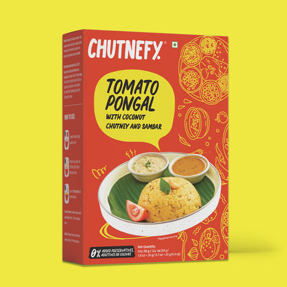 Tomato Pongal Pack [with Coconut Chutney & Sambar]