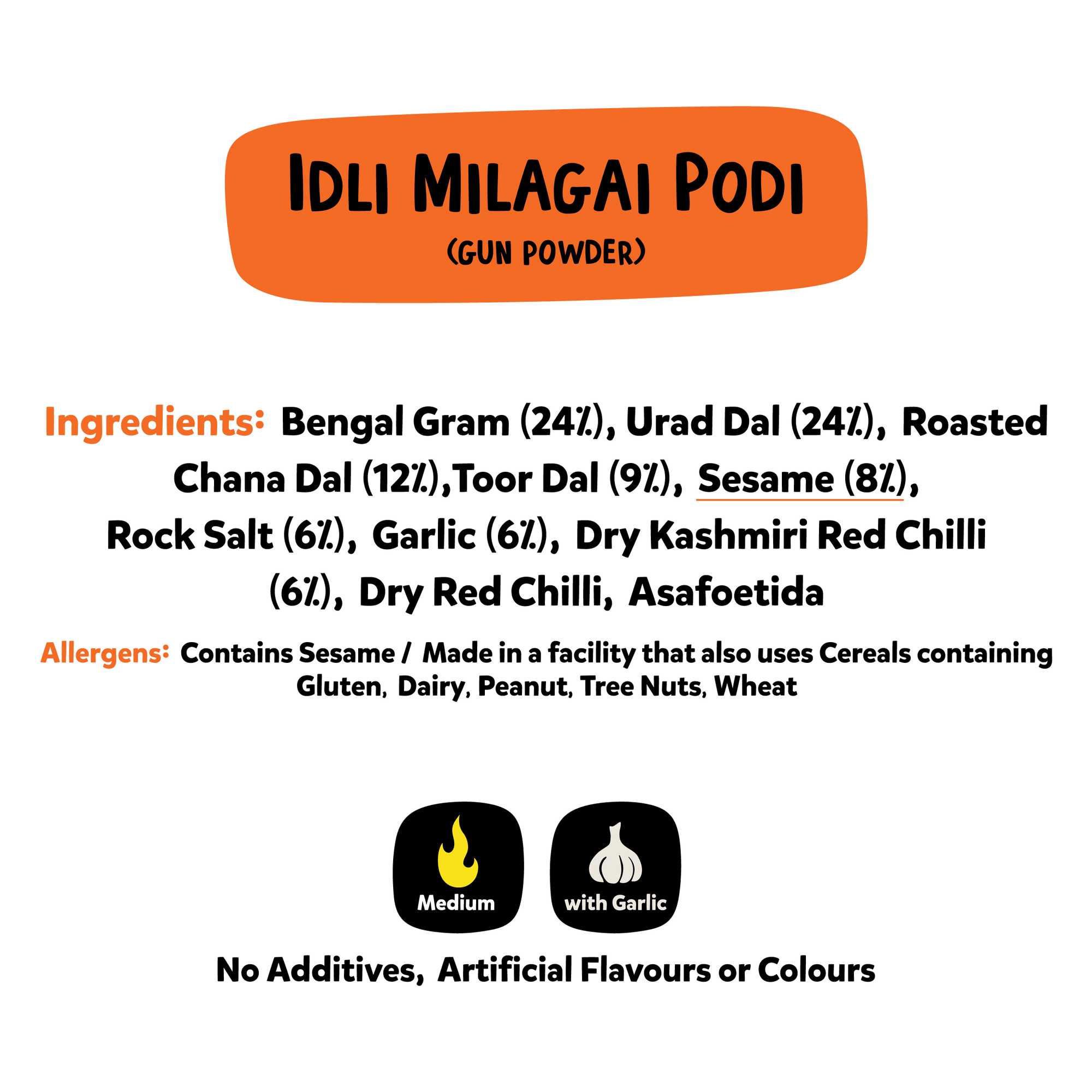 Idli Milagai Podi (with Garlic) | 100% Authentic Gunpowder | 25% Off