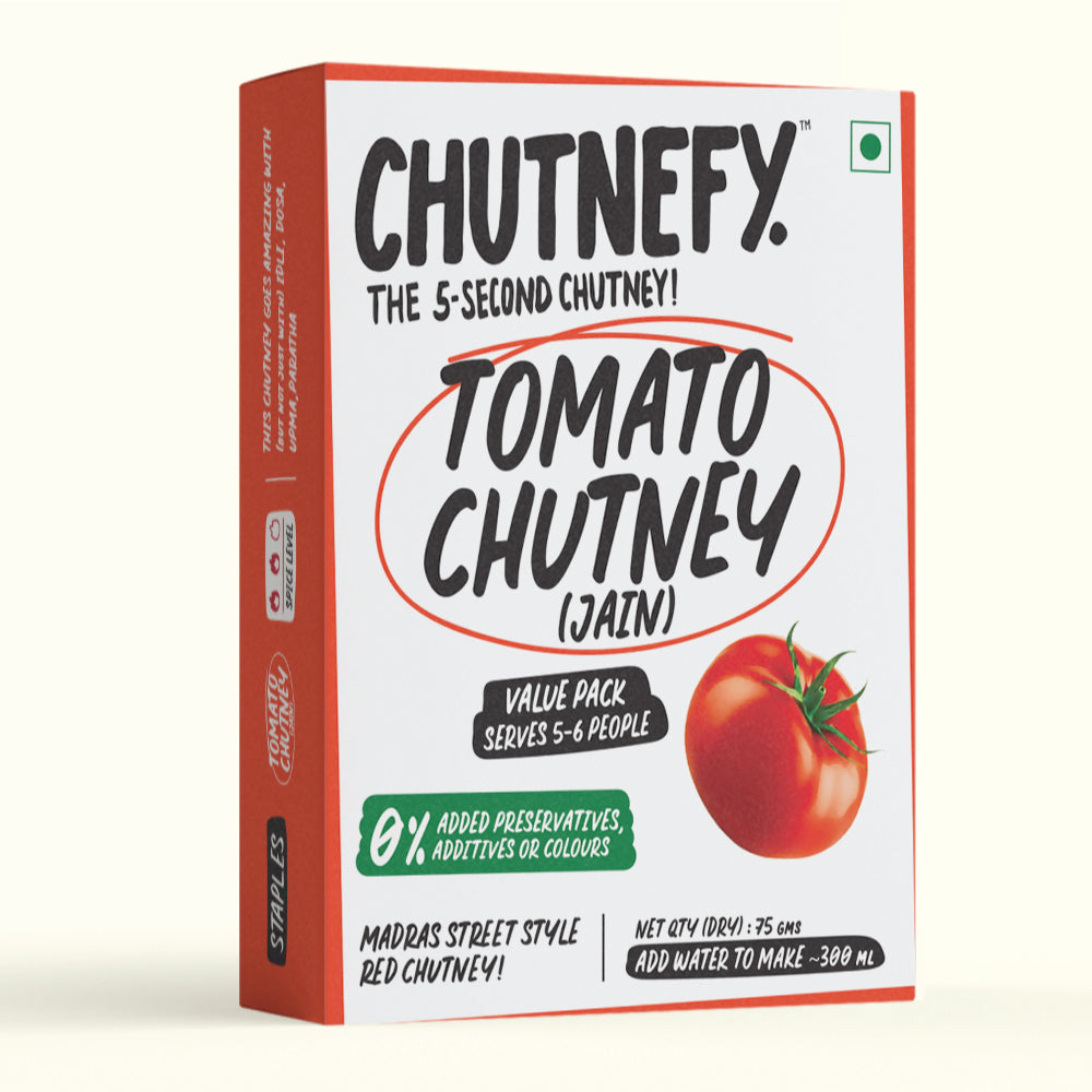 Tomato Chutney (Jain) | No Onion, No Garlic |Serves 5 to 6 | 30% Off