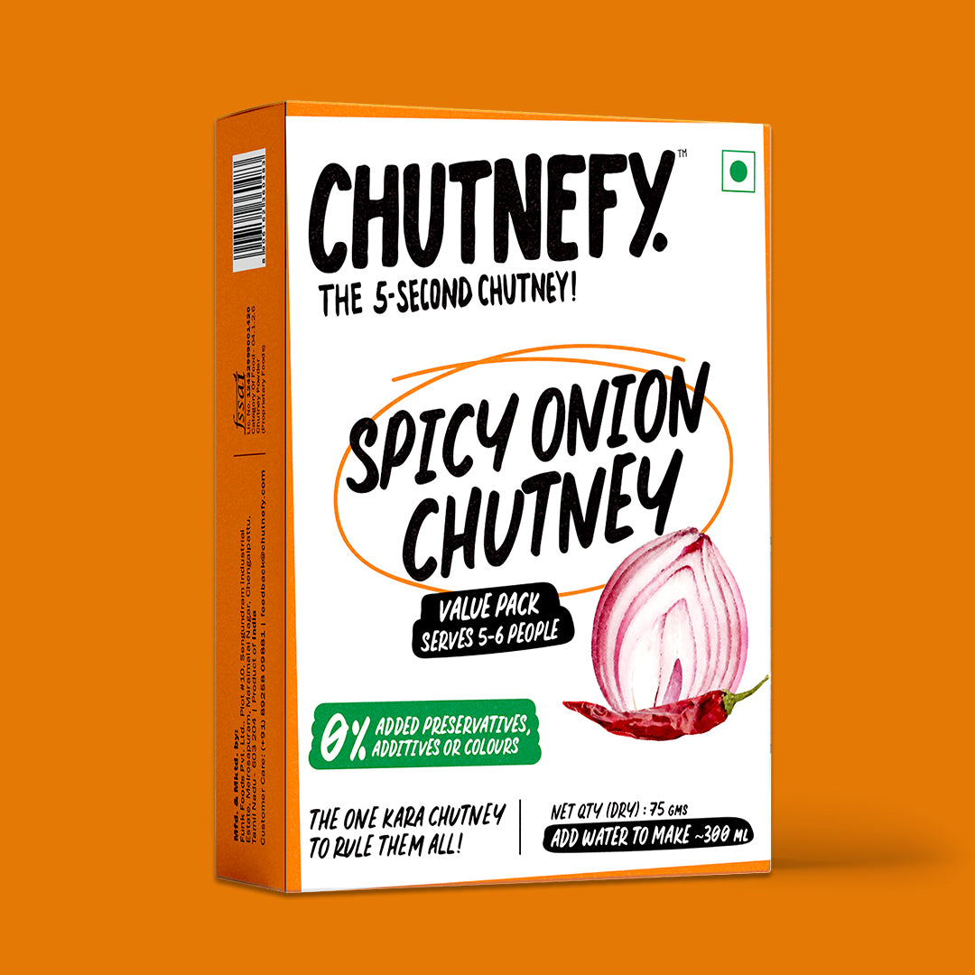 Spicy Onion (Kara) Chutney | Spicy | Serves 5 to 6